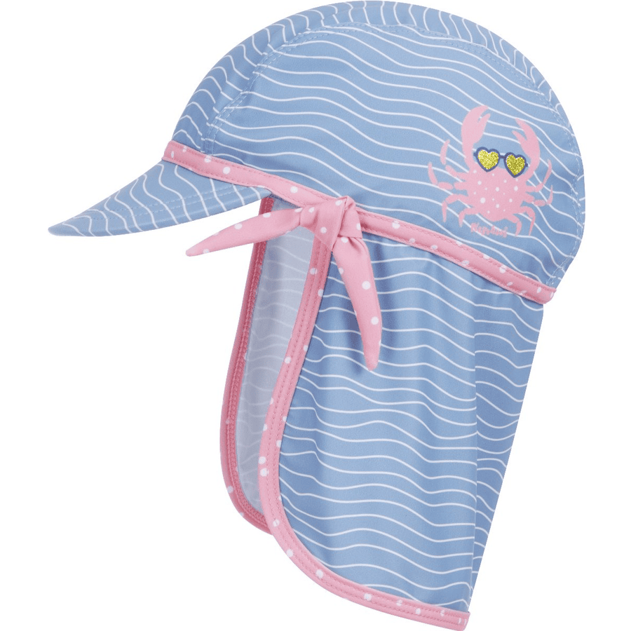 Playshoes  UV-beschermende kap krab blauw-roze
