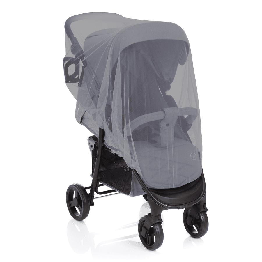 fillikid  Mosquitera para carro de bebé y cuna de viaje gris