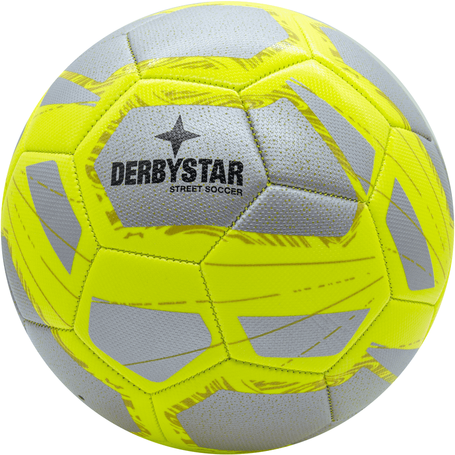 XTREM Toys and Sports Derbystar STREET SOCCER balón de fútbol de casa talla 5, PLATA/AMARILLO