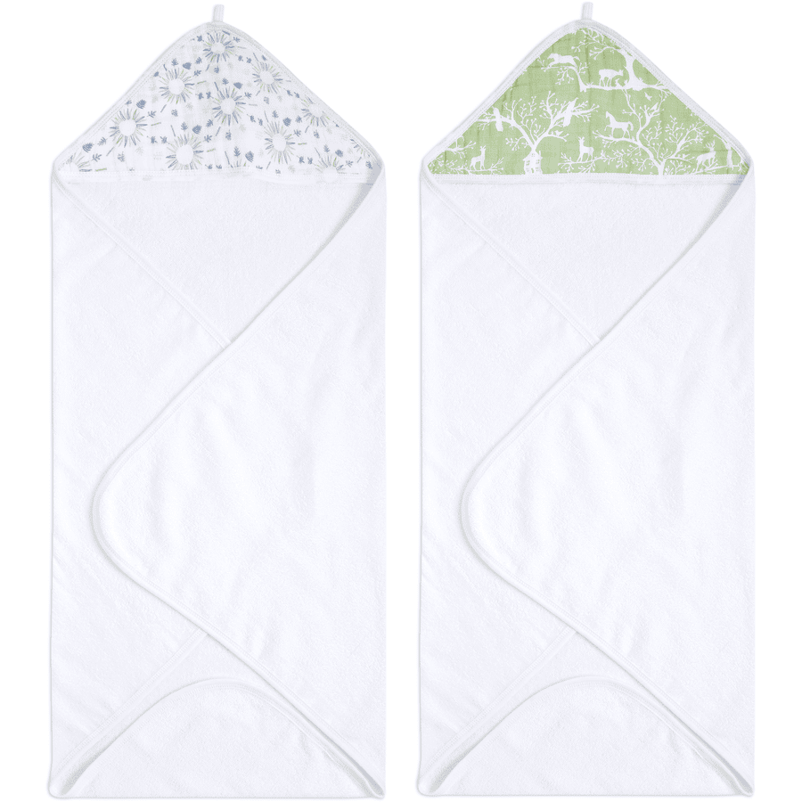 aden +anais™ Håndklæde med hætte i 2-pak Harmony 