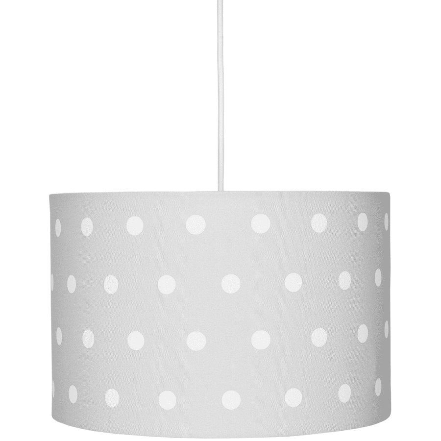 LIVONE hanglamp Happy Style voor Kids DOTS zilvergrijs / wit