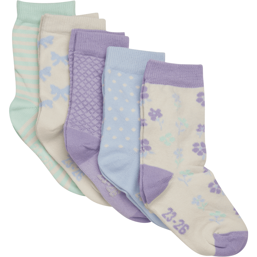 Minymo Calcetines 5 Pack Lavanda