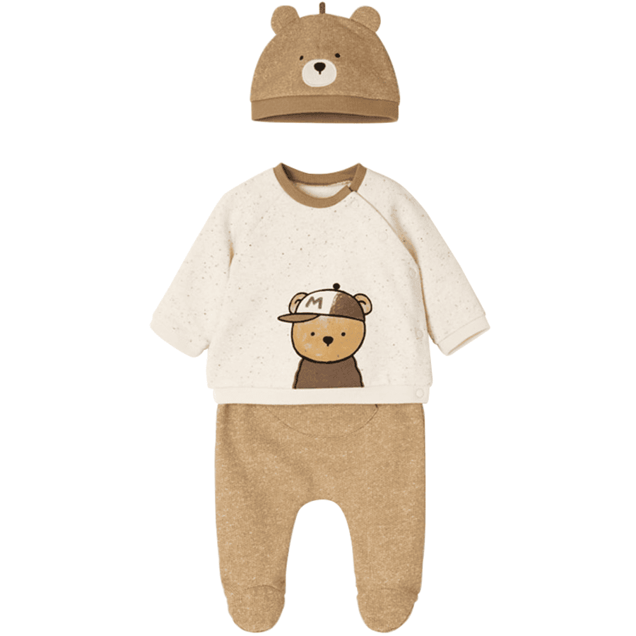 Mayoral Set Hose mit  Mütze beige