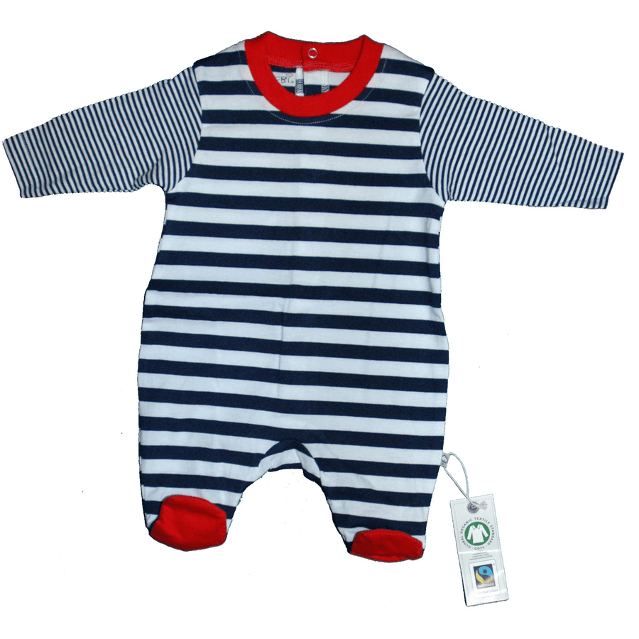 EBI &amp; EBI Fairtrade Sleepoveroverall bleu marine / blanc