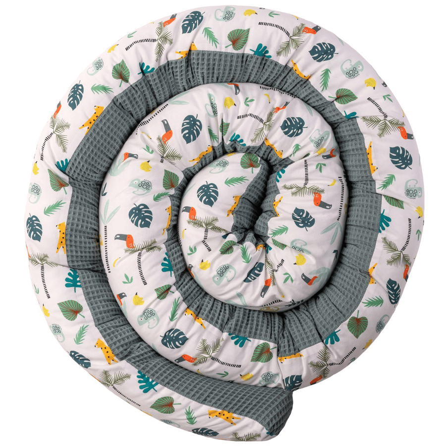 Ullenboom Babybed Snake Wafel Piqué Salie Groen Regenwoud 300 cm