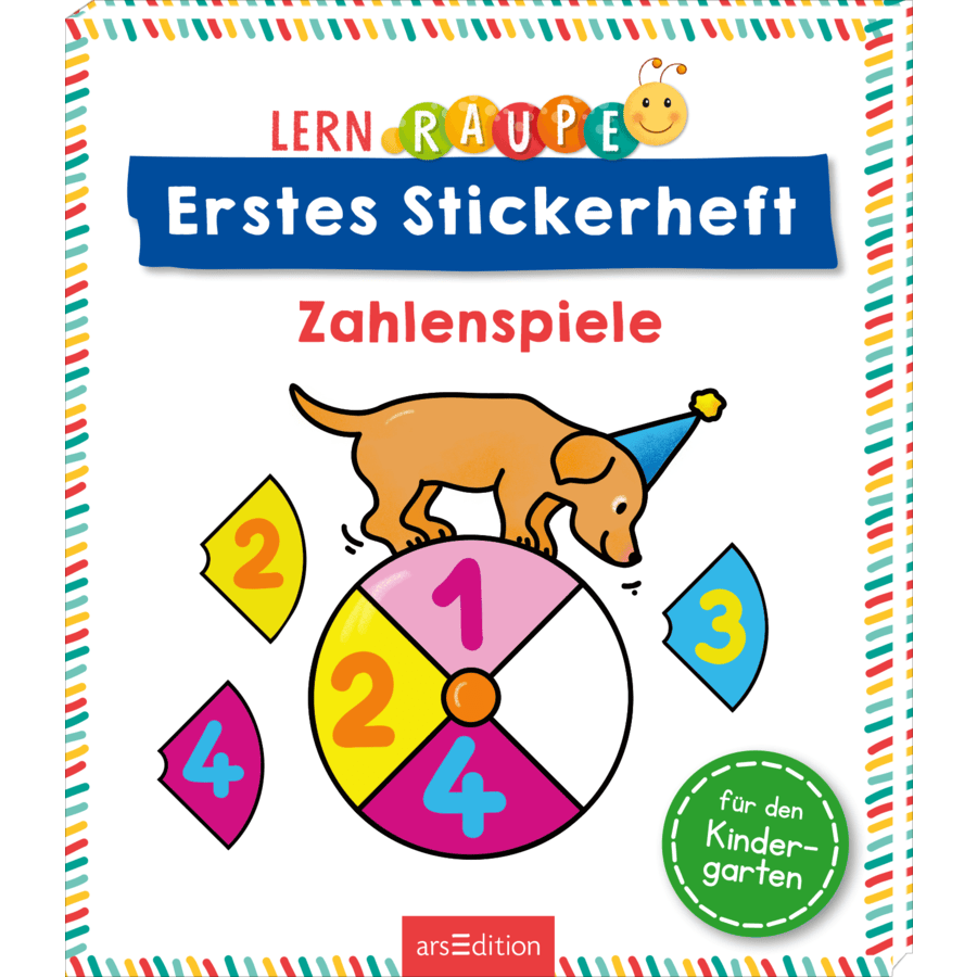 arsEdition Lernraupe – Erstes Stickerheft – Zahlenspiele