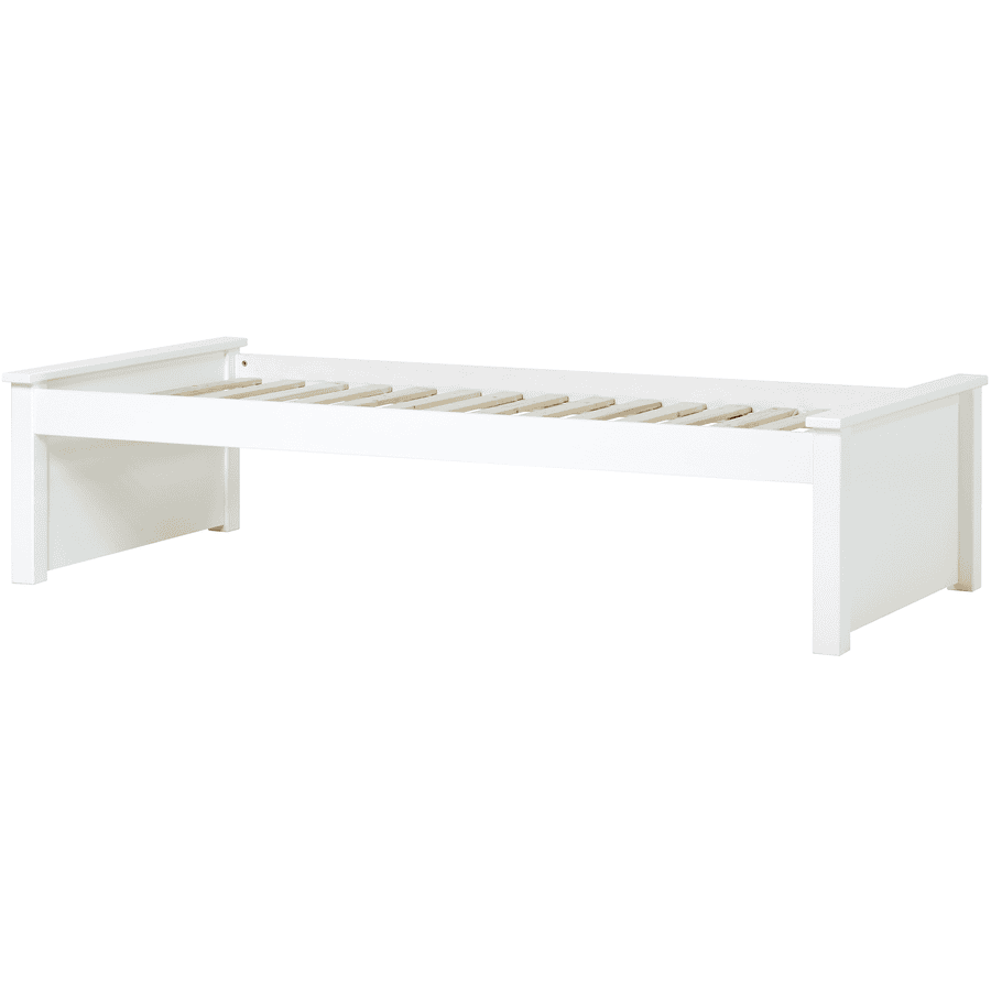 Hoppekids Lit enfant Maja Deluxe sommier déroulant blanc 2 extrémités basses 90x200 cm