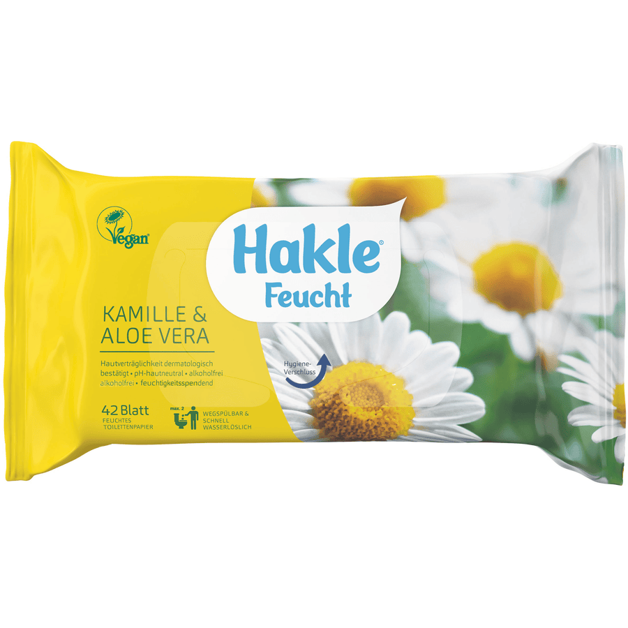 Hakle Chusteczki nawilżane Rumianek i Aloes, 42 arkusze