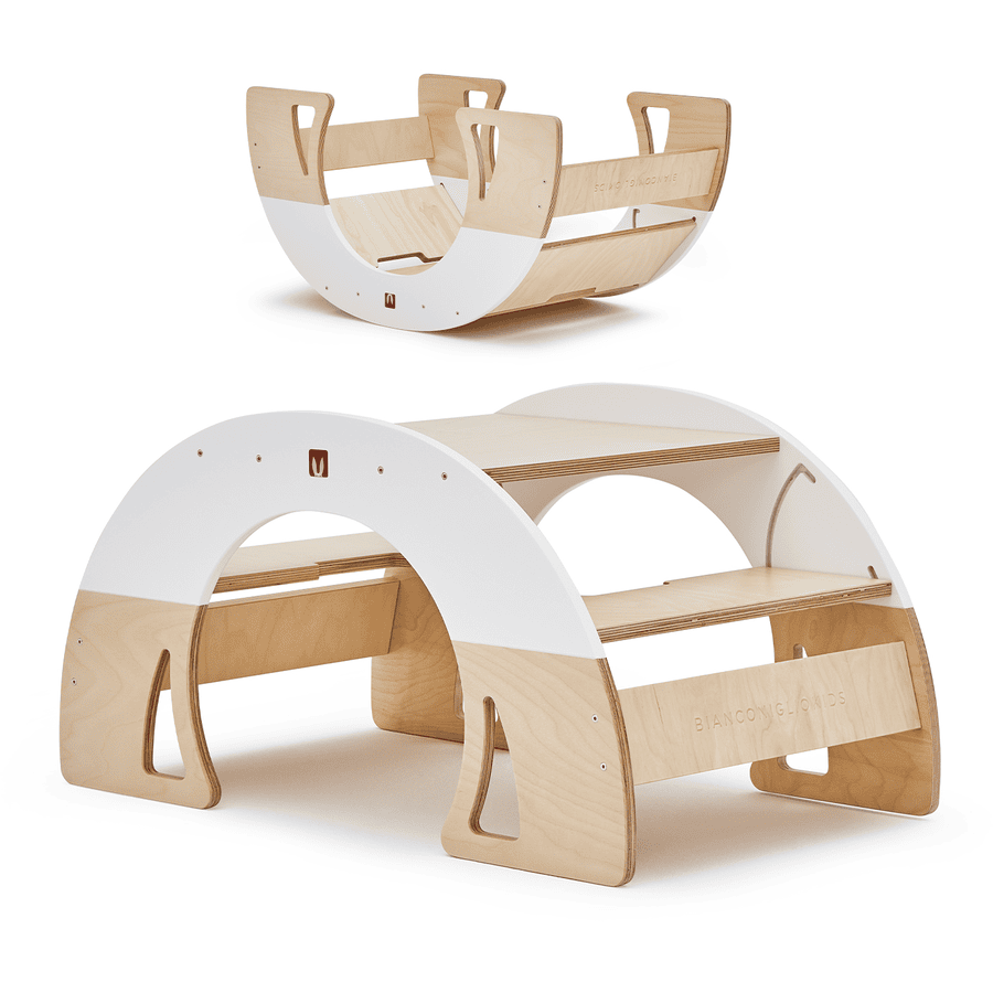 Bianconiglio Kids® Wipptisch DONDO multifunktional weiß/natur