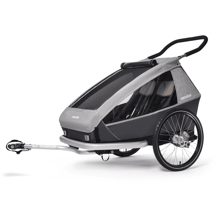 CROOZER Kinderfahrradanhänger Kid Keeke 2 Stone grey