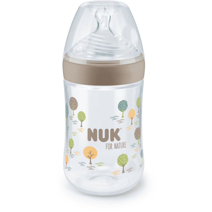 NUK Babyflaske til Nature 260ml, brun