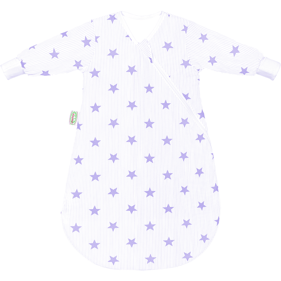 odenwälder Jersey Unterzieh-Schlafsack BabyNest stars soft violett 