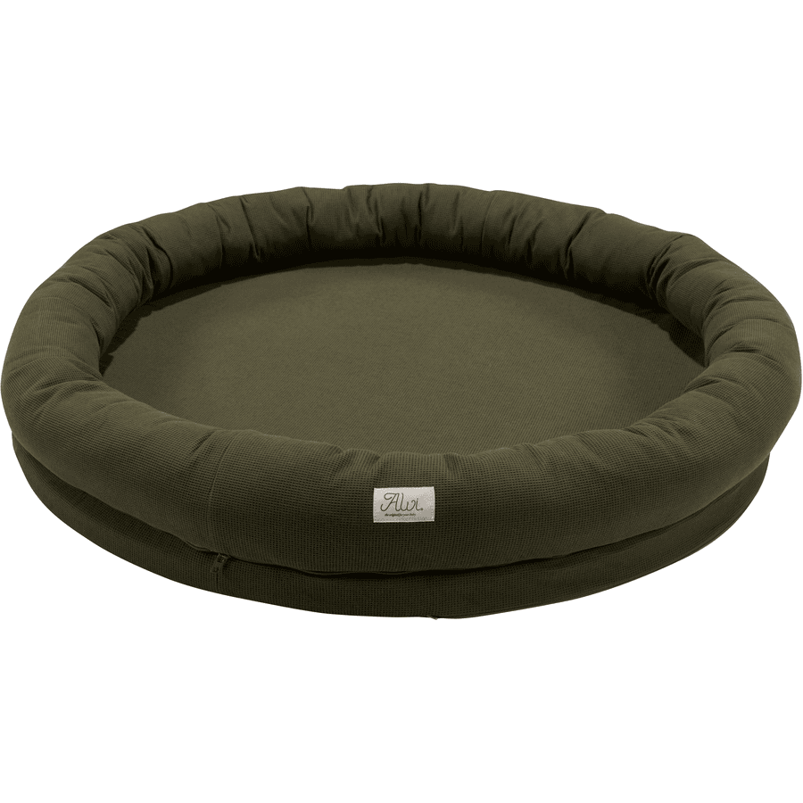 Alvi® Slumber Nest XL Waffle piqué Khaki Ø100 cm