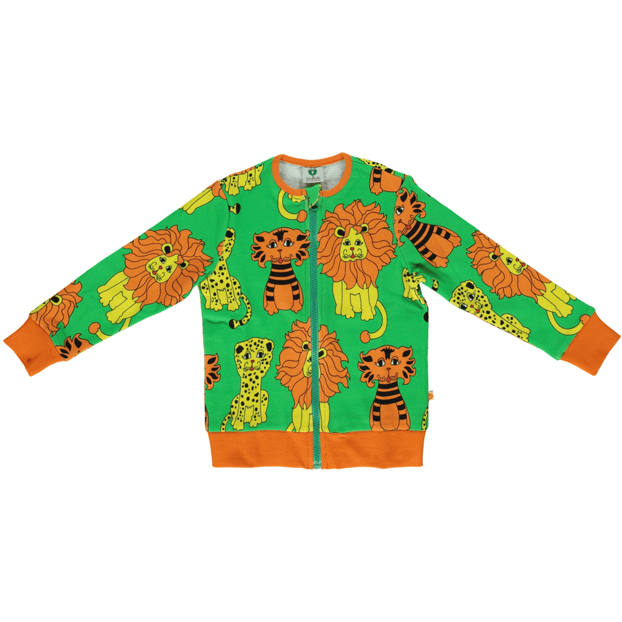 Smafolk Sweatshirt Tiger, Löwe, Leopard green