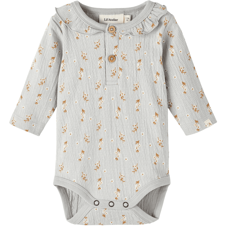 Lil'Atelier langærmet bodysuit Nbfdida Harbor Mist