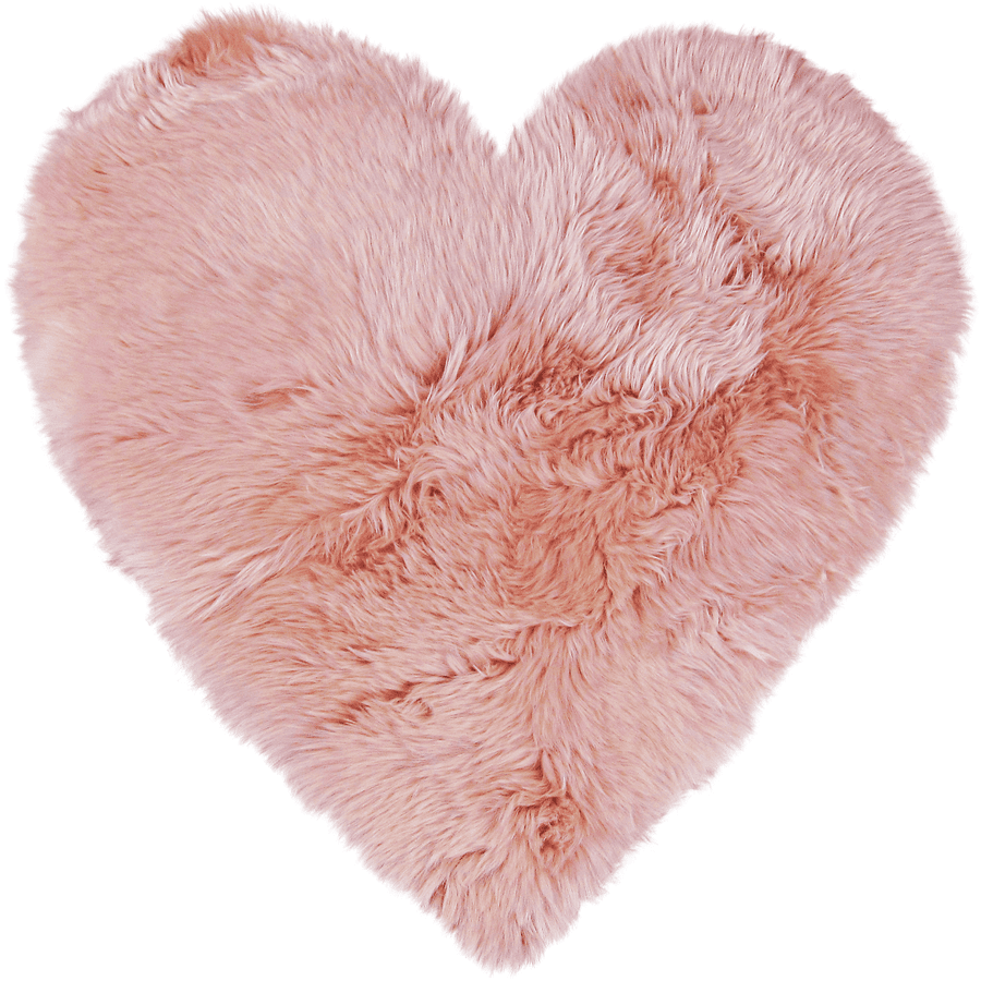Heitmann Dywanik z jagnięcej skóry HEART, różowy