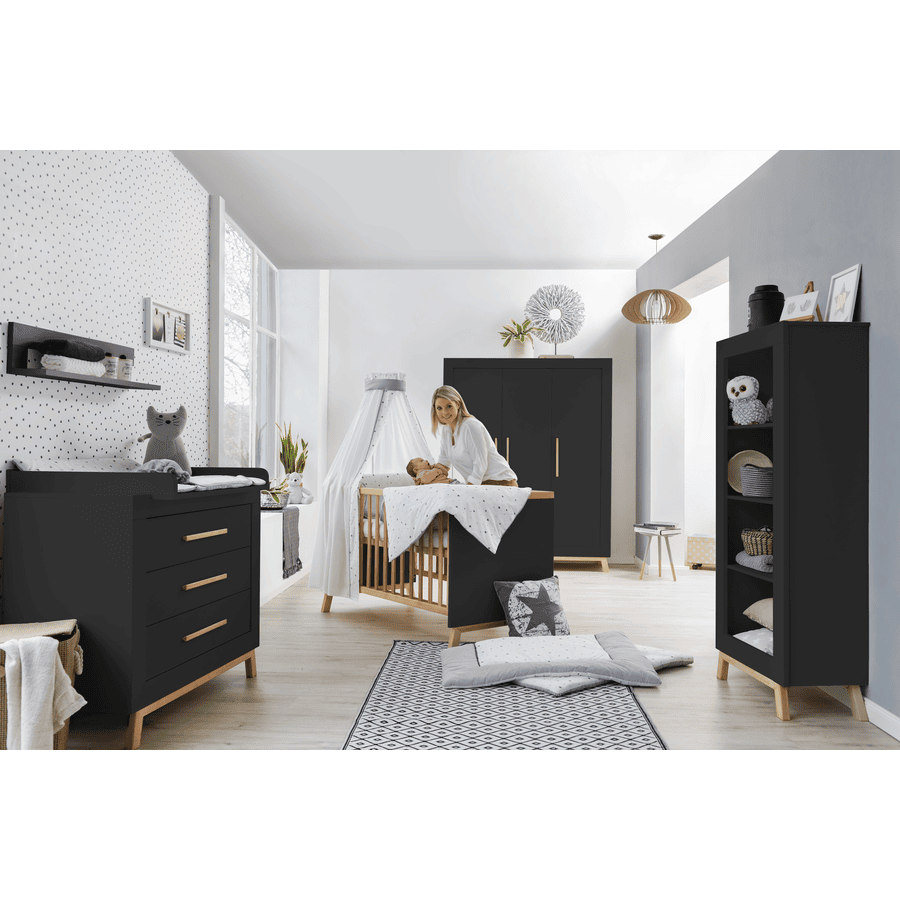 Schardt Kinderzimmer Set Miami Black/Nature