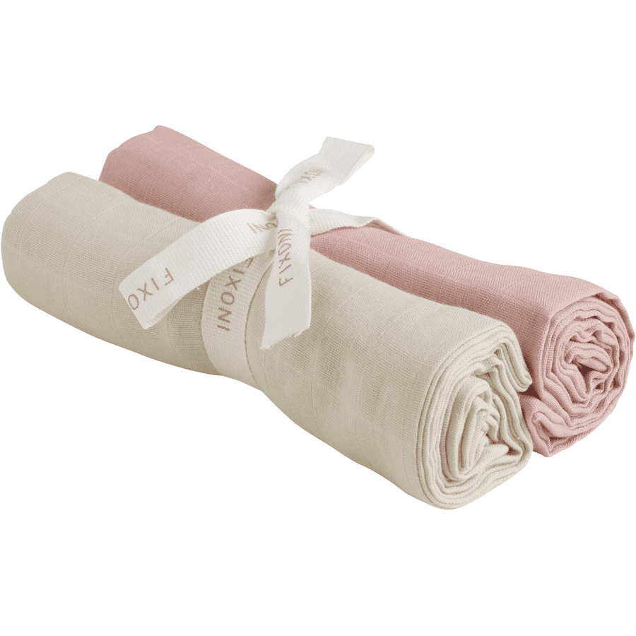 Fixoni Mousseline doekjes 2-pack Misty Rose