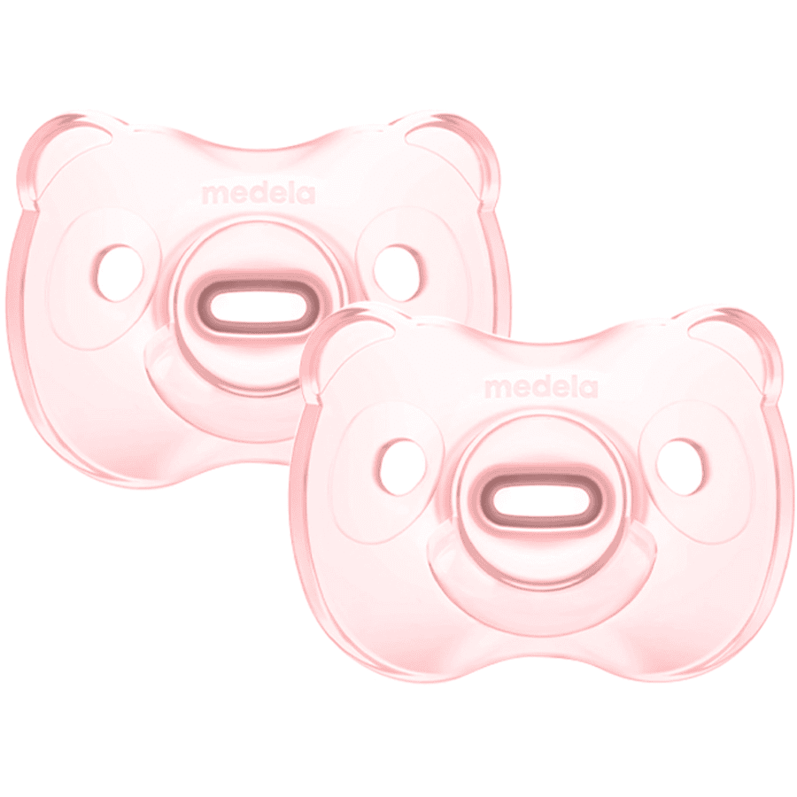 Medela Baby Silicona suave 0-6 UNO en rosa claro, 2 piezas