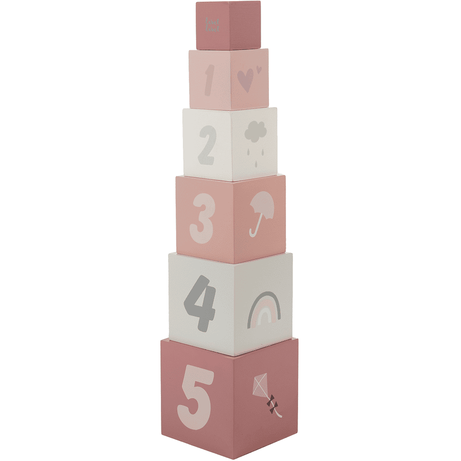 Label-Label - Stacking Blocks Numbers - Pink