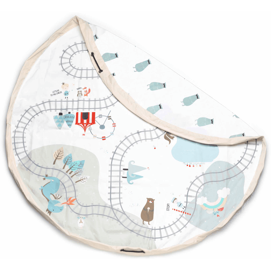 play&go ® Legemåtte 2-i-1 Trainmap multi color s ⌀ 140 cm