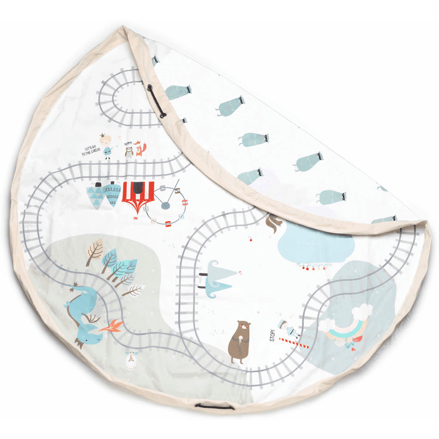 play&go ® Play mat 2-i-1 Trainmap multi color s ⌀ 140 cm