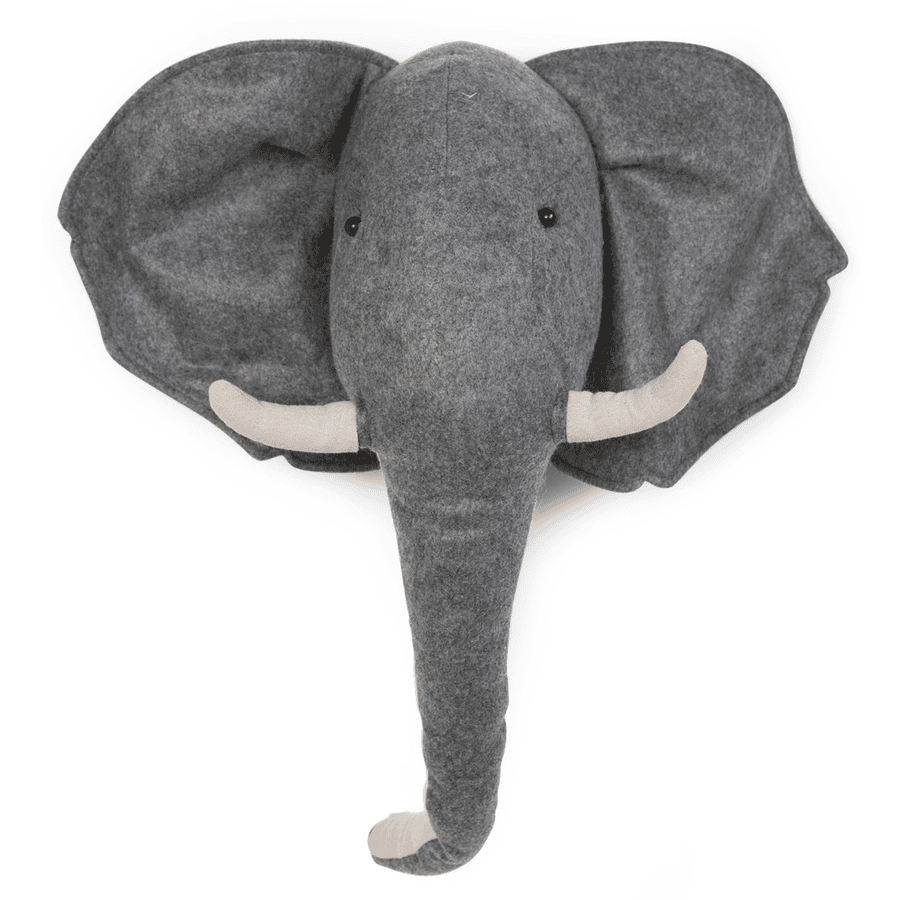 CHILDHOME Elefantenkopf aus Filz Wanddeko