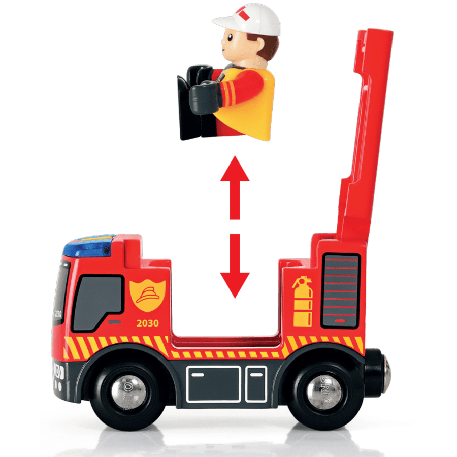 BRIO® WORLD Wooden Railway Fire Brigade Set 33815