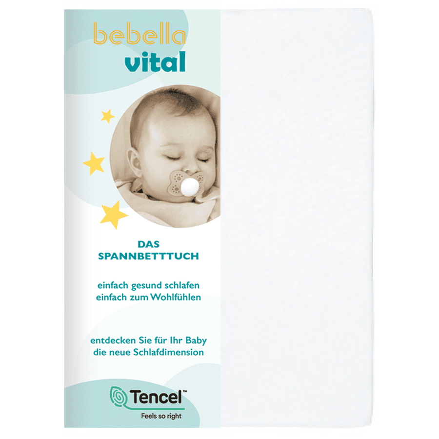 bebella vital Drap housse enfant 60x120/70x140 cm blanc