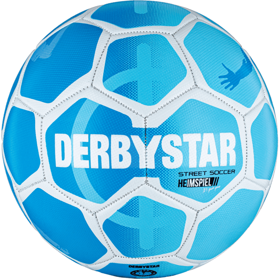 XTREM Toys and Sports - Derbystar STREET SOCCER thuiswedstrijd voetbal maat 5 neon blauw