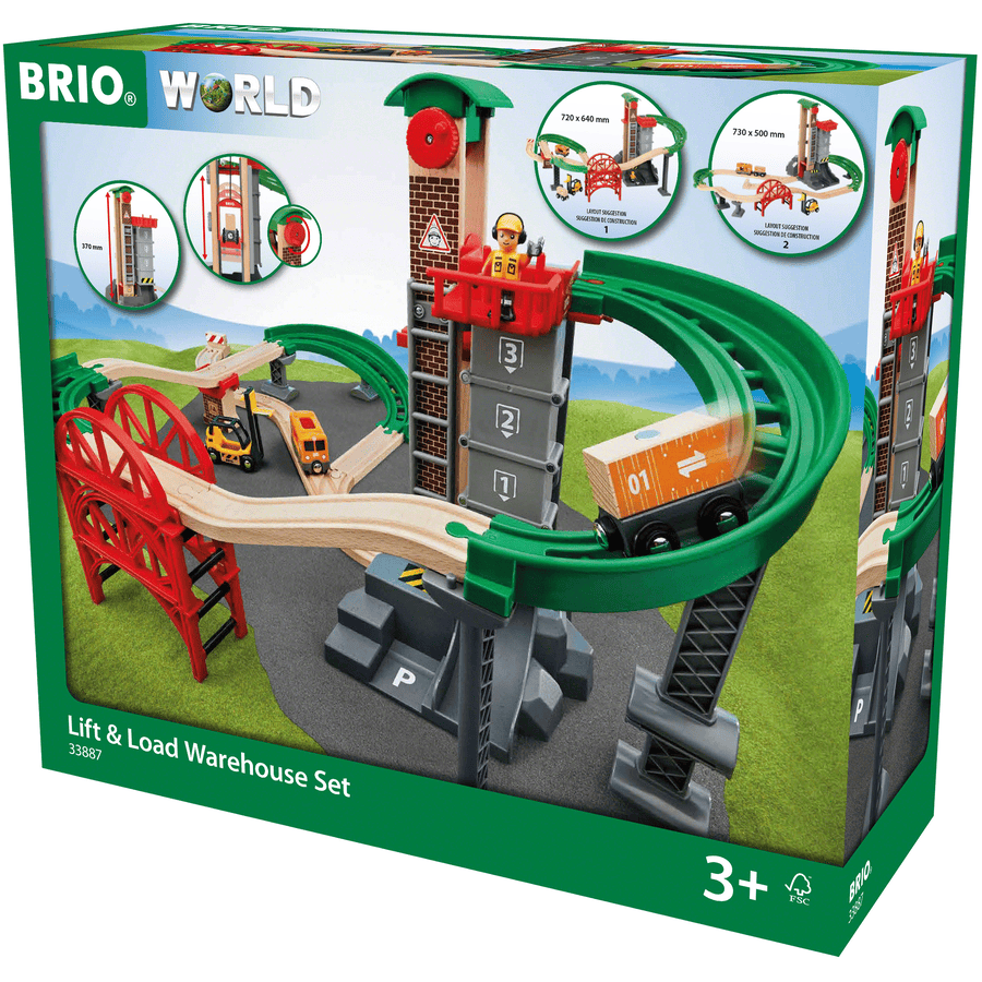 BRIO® WORLD Large Warehouse Set with Elevator