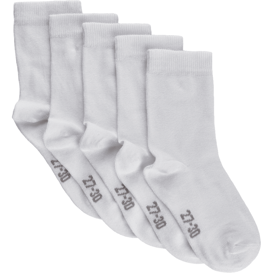 Minymo Socken 5er Pack White