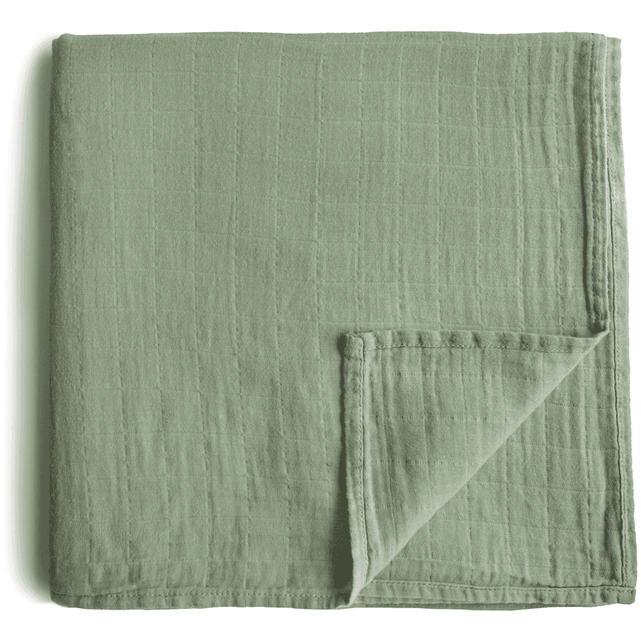 mushie zavinovací tkanina Muslin zelená 120 x120 cm