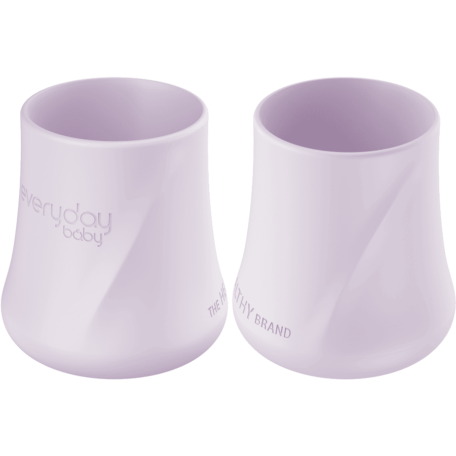 Everyday Baby Set di 2 tazze da bere in silicone, light lavanda