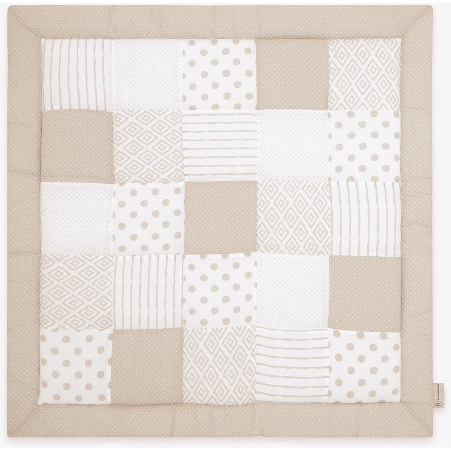 Patchwork Essential emma & noah kravletæppe Beige 140 x 140 cm