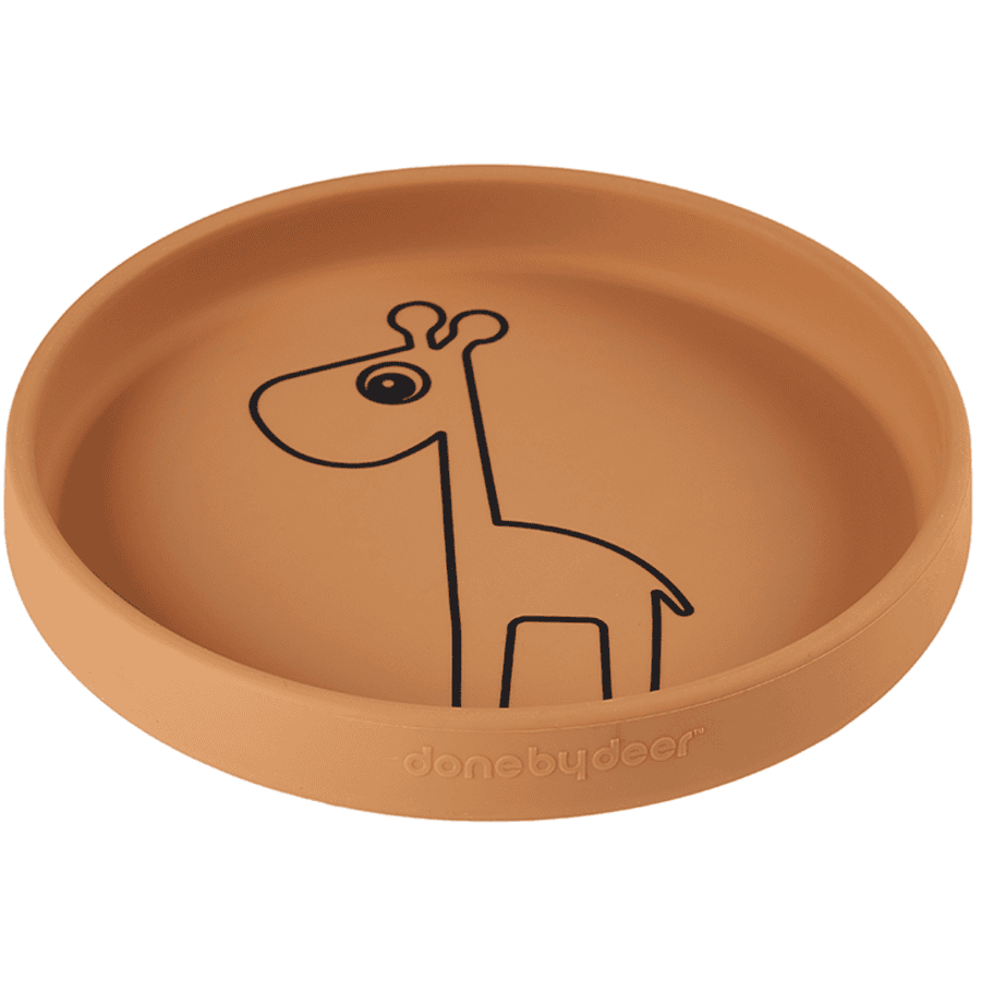 Done by Deer ™ Assiette enfant  6m+ Raffi moutarde silicone