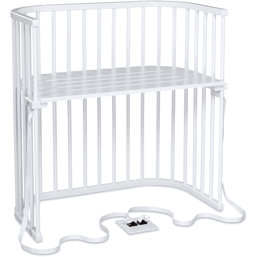 Babybay Sideseng Boxspring, hvid lak