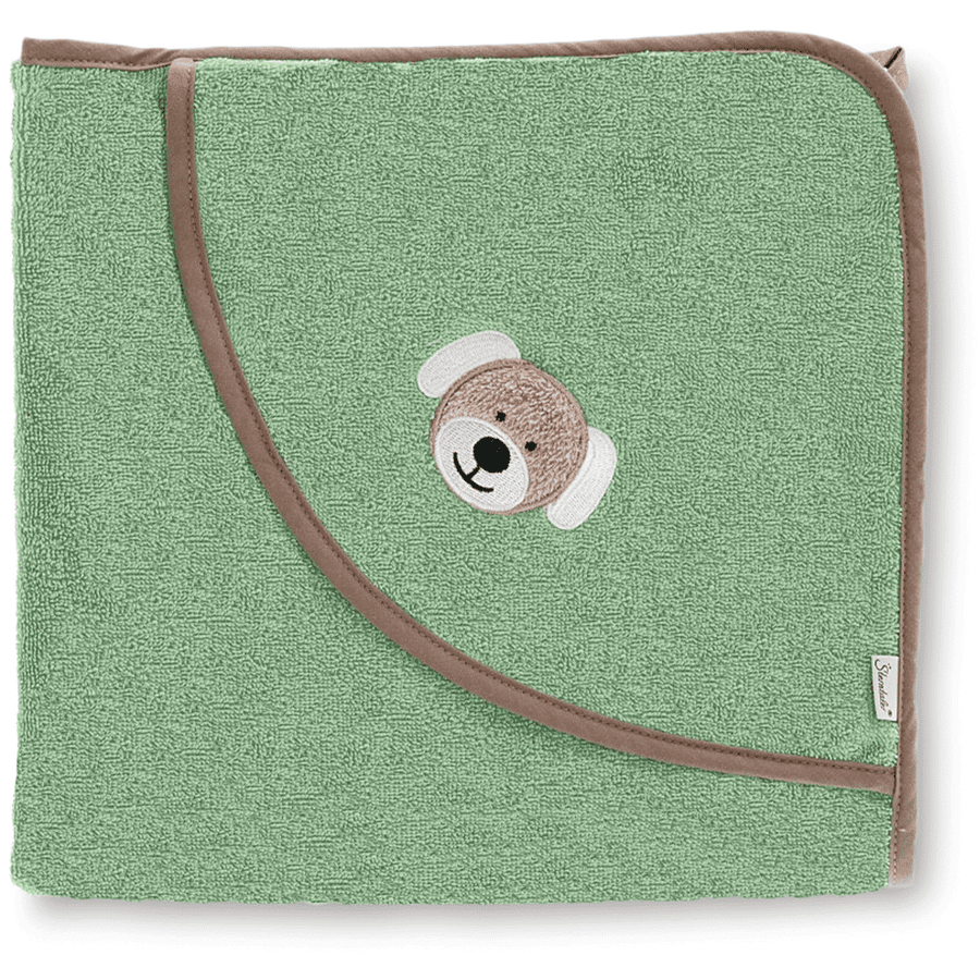 Sterntaler Badhandduk 100 x 100 cm Hund grön