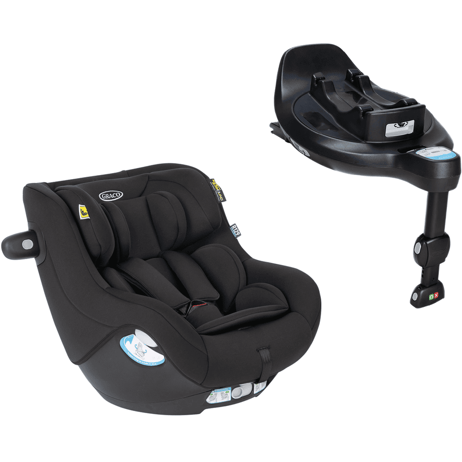 Graco Reboarder i-Size Midnight SnugGo R129 e stazione base SnugTurn