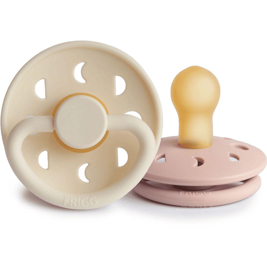 FRIGG Sucette Moon Phase 0-6 mois PP Blush/Cream lot de 2