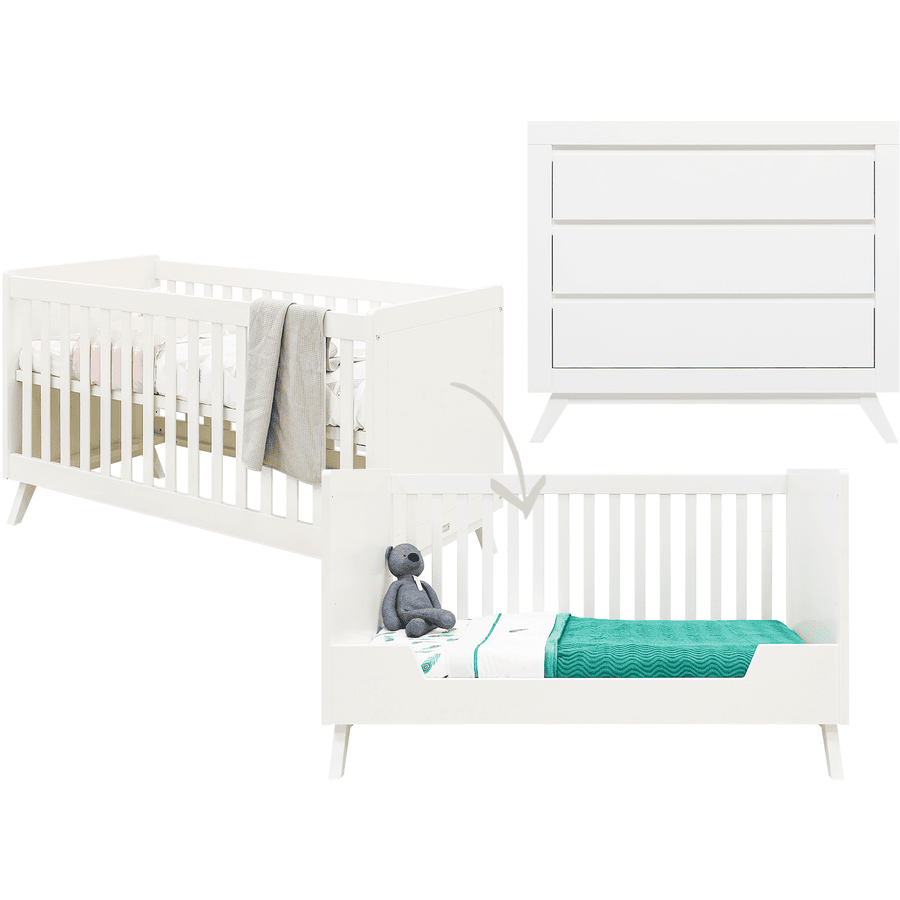 Bopita Babykamer Anne 2-delig meegroeikamer 70 x 140 cm wit