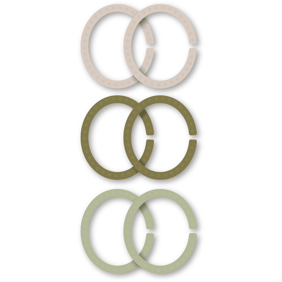 Filibabba  Silikonové hrací kroužky - Green 