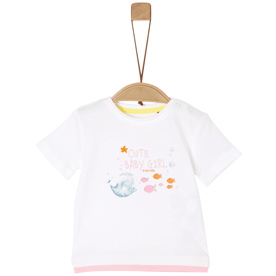 s.Oliver T-Shirt white/pink