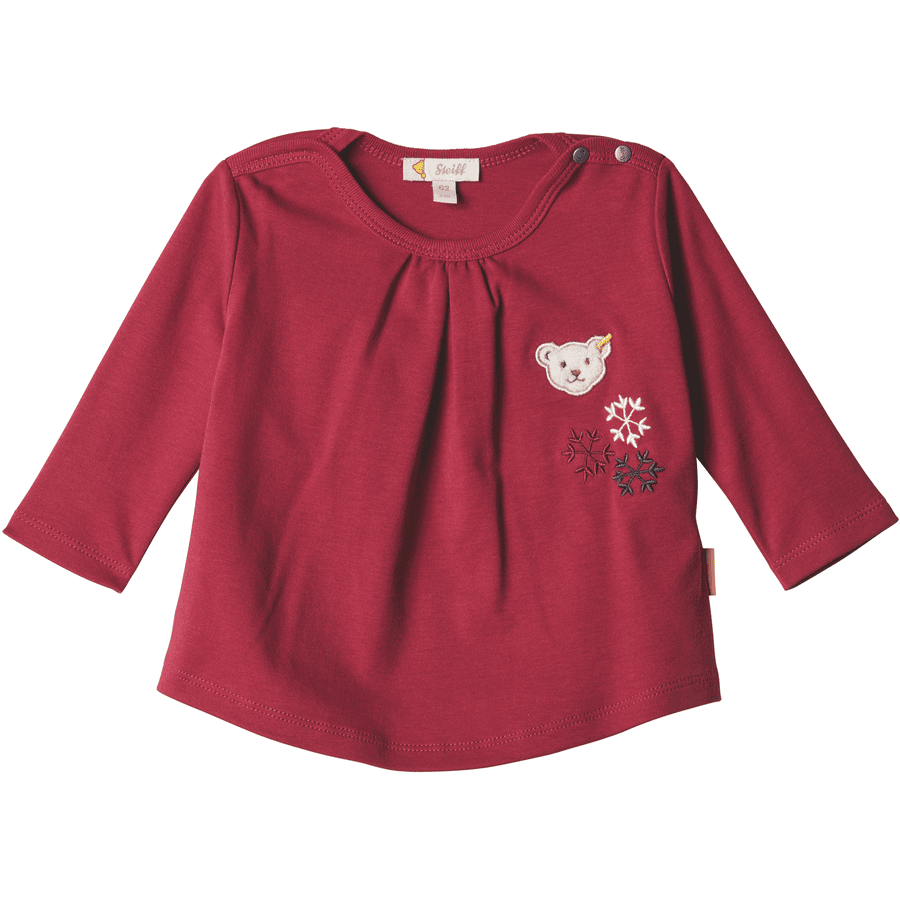 Steiff Girls Chemise manches longues, rouge betterave