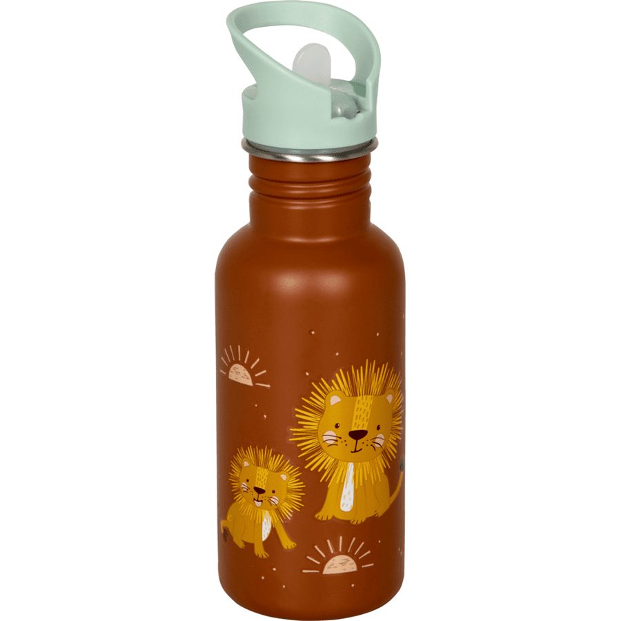 Coppenrath Botella de acero inoxidable Lion - Little Friends (aprox. 0,5 litros)