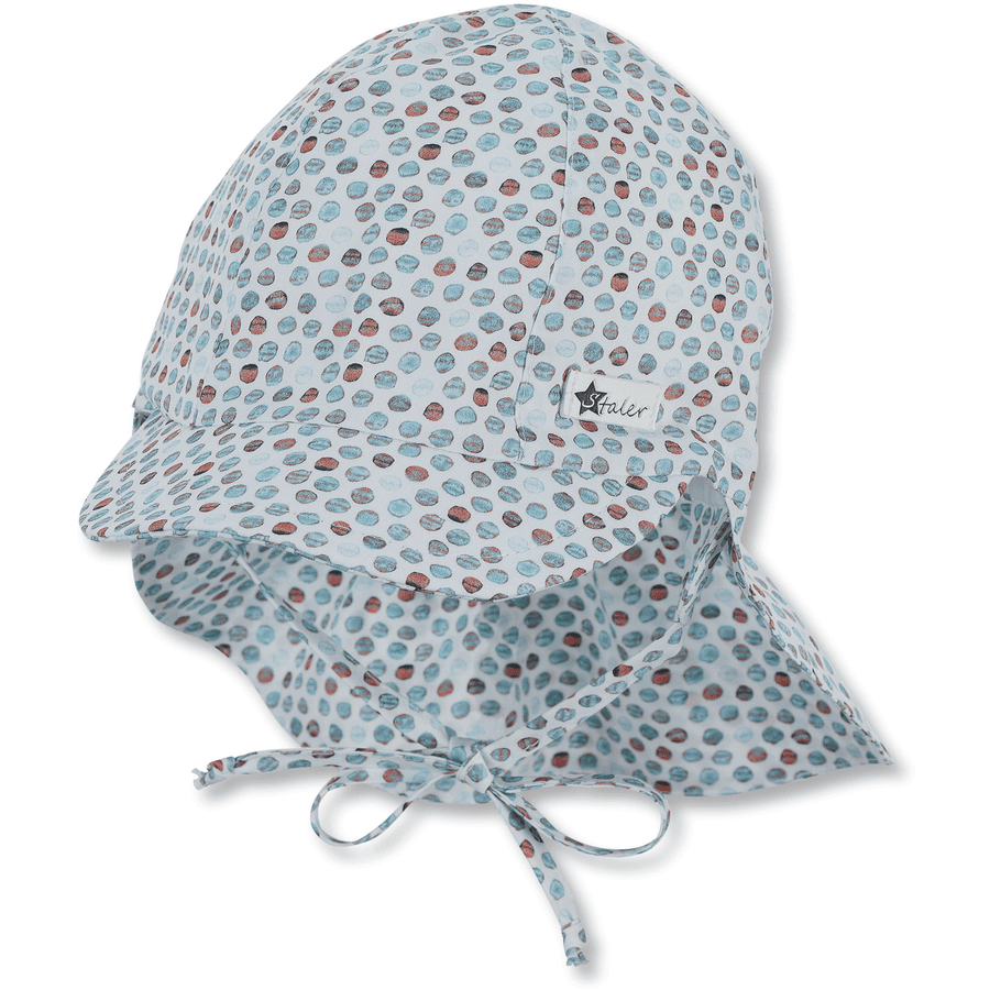 Sterntaler Cappello a punta organico con protezione del collo turchese chiaro