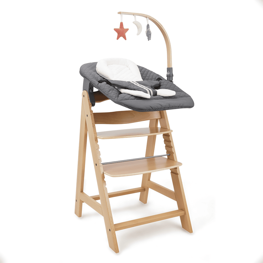 509 Crew Chaise haute enfant évolutive SKY naturel transat bois charbon