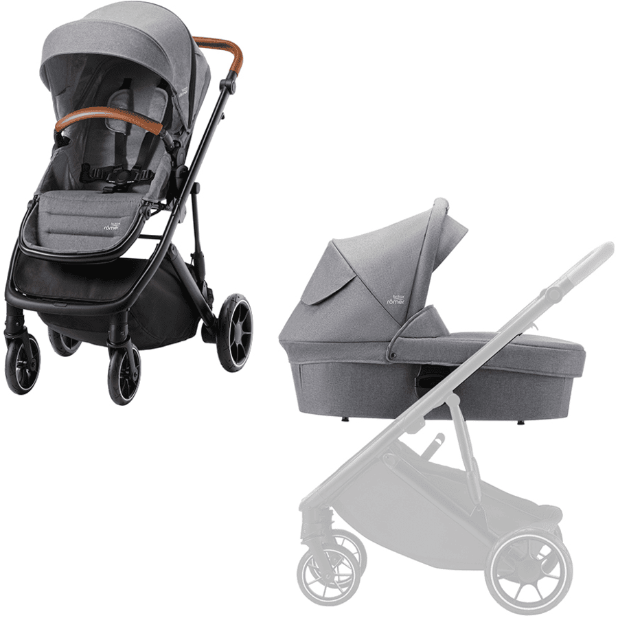 Britax Römer Yhdistelmävaunut Strider M sisältäen sadesuojan Elephant Grey 