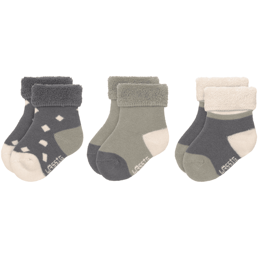 LÄSSIG Calcetines de bebé 3-pack antracita