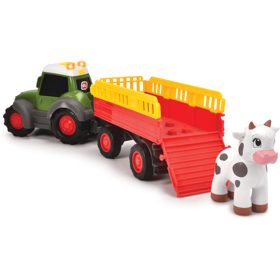DICKIE Figurine tracteur à remorque à bétail électrique ABC Fendti